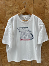 Vintage 90s Single Stitch White Missouri Map Graphic T-Shirt XL by Red Eraser
